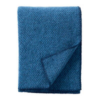 Domino zeeblauw, wollen plaid