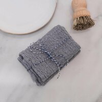 Ash grey, set of 2 linen dishcloths