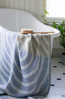 linnen badhanddoek grijs-blauw-groen