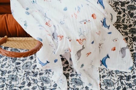 Malabar Baby Swaddle Under the Sea