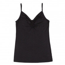 Sara, wool-silk singlet, black