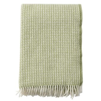 Line green, wool throw