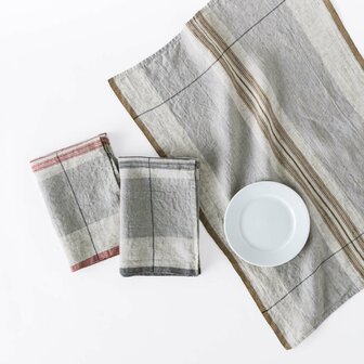 Atre brown, linen kitchen towel