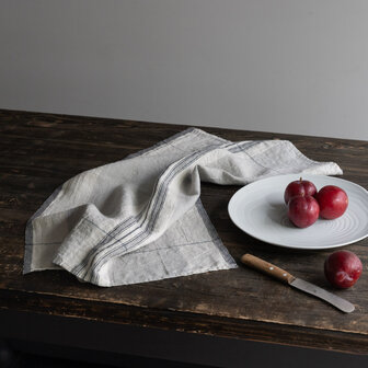 Atre blue, linen kitchen towel