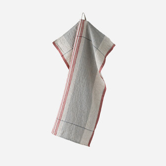 Atre red, linen kitchen towel
