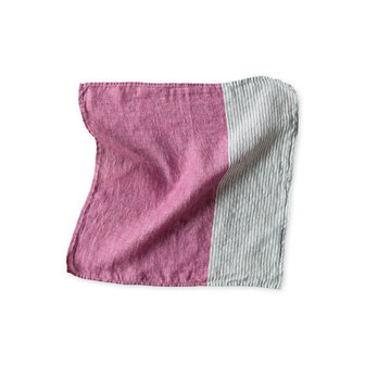 Cascata magenta, linen handkerchief