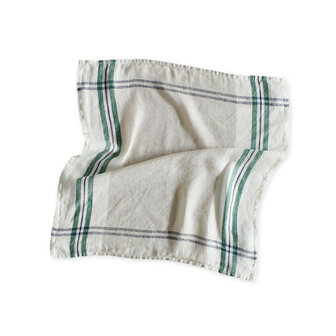 Alize green, linen handkerchief