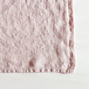 P&eacute;pin pink, linen handkerchief