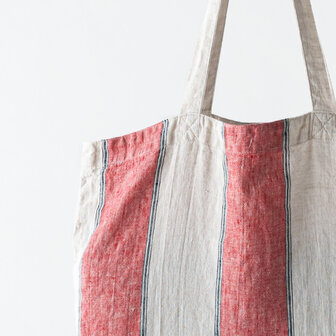 linnen tas rood naturel