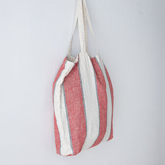 linnen tas rood naturel