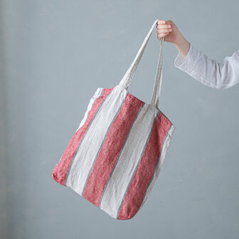 linnen tas rood naturel