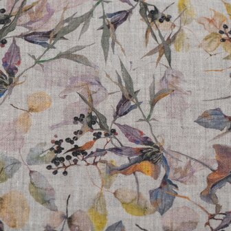 linnen theedoek met wilde bloemen