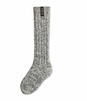 Warme sokken, kniehoog, grijs, jet black, 42-46