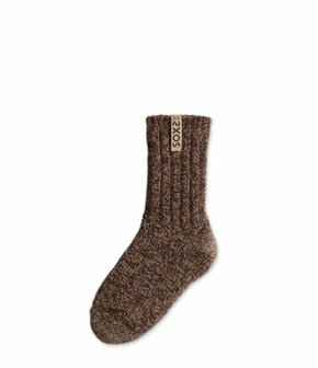 Warme sokken, kuithoogte, bruin, golden panther, 34-36