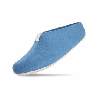 wollen pantoffel blauw