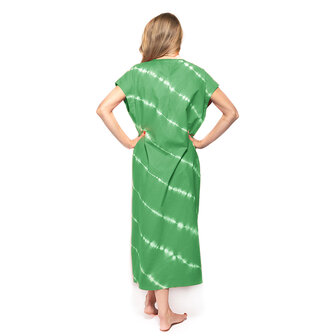 Lines groen, lange jurk
