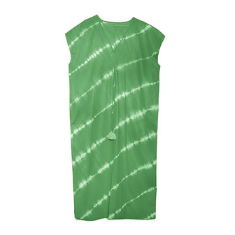 Lines groen, lange jurk