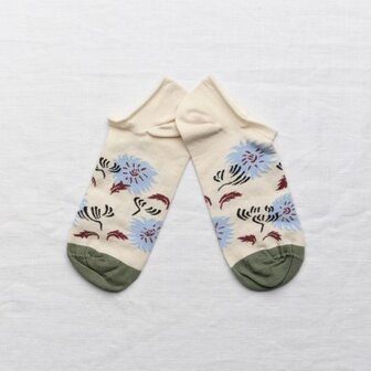 Ankle socks Flowers Natural