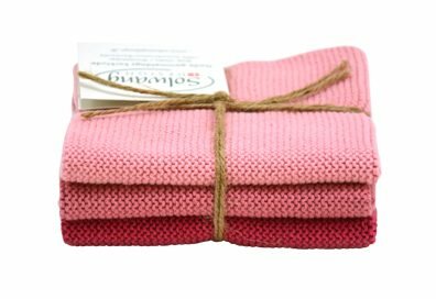 Antique rose, set of 3 dishcloths