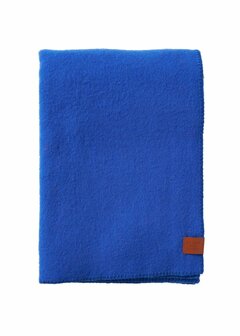 Mono blauw, wollen plaid