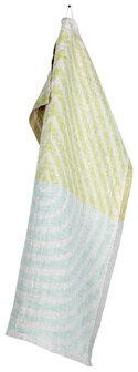 Mets&auml;lampi, roze-grijs-lime, linnen handdoek, 