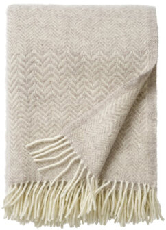 Licht grijs-bruin wollen plaid