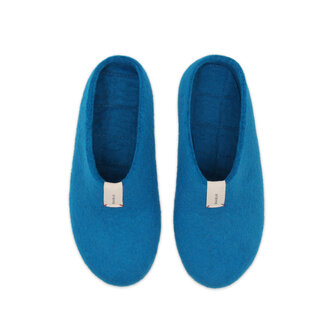 Mel Azur Blue, wollen pantoffel