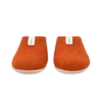 vilten pantoffels roest oranje