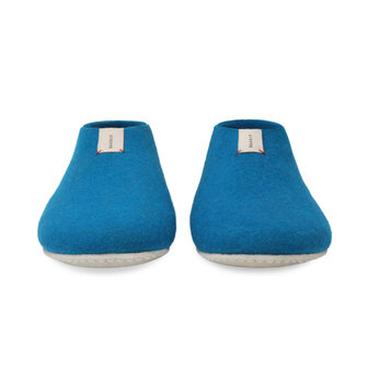 Lisa Azur Blue, wollen pantoffel 