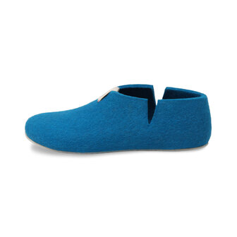 Lisa Azur Blue, wollen pantoffel 