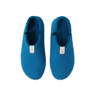 Lisa Azur Blue, wollen pantoffel 