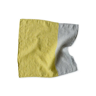 Cascata citroengeel, linnen zakdoek