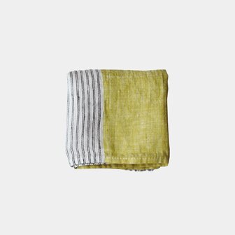 Cascata citroengeel, linnen zakdoek