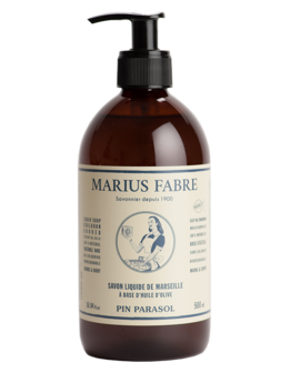 Marius Fabre vloeibare zeep Pin Parasol, handpomp 500 ml