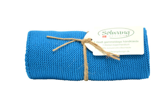 Handoekje, krachtig blauw