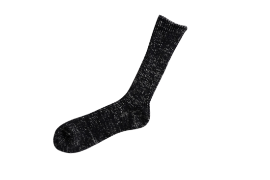 Hemp + cotton ribbed socks midnight