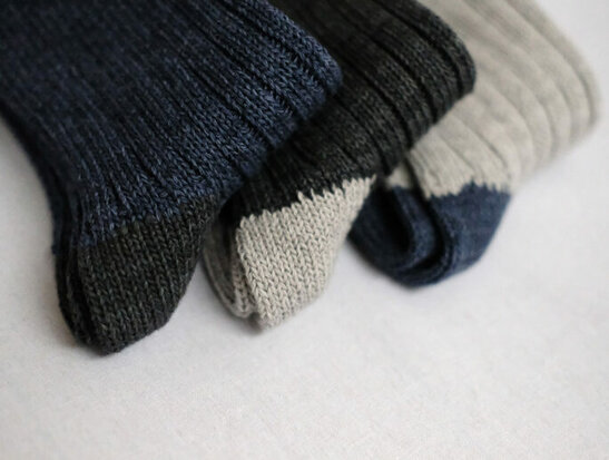 Nishiguchi Kutsushita recycled cotton socks
