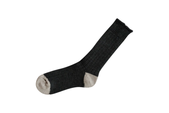 Recycled cotton socks charcoal