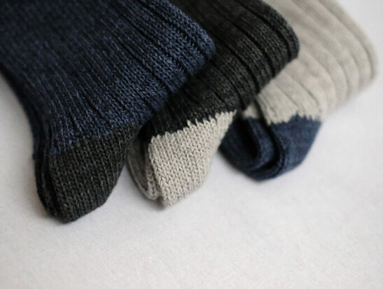 Recycled cotton socks charcoal