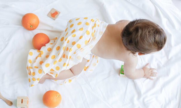 Malabar Baby swaddle Saffron