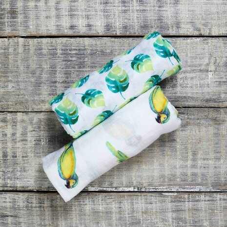 Malabar Baby swaddle set Tropical paradise