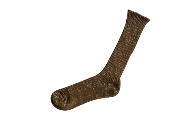 Hemp + cotton ribbed socks khaki moss