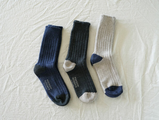 Recycled cotton socks denim