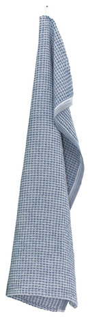 Maija white-blueberry, linen-tencel waffle towel