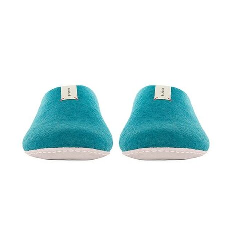 Baabuk wollen pantoffel turquoise
