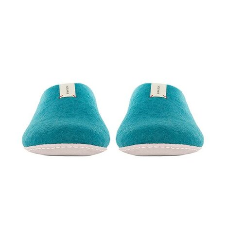 Baabuk wollen pantoffel turquoise