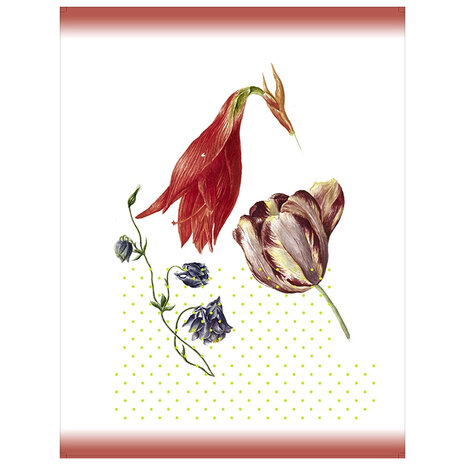 Linen tea towel Tulip