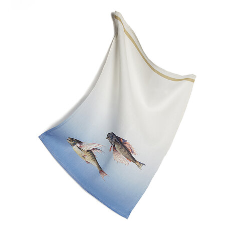 Fish tea towel Hellen van Berkel