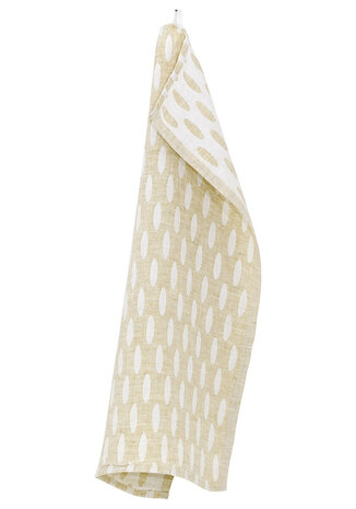 Helmi white-gold, linen kitchen towel