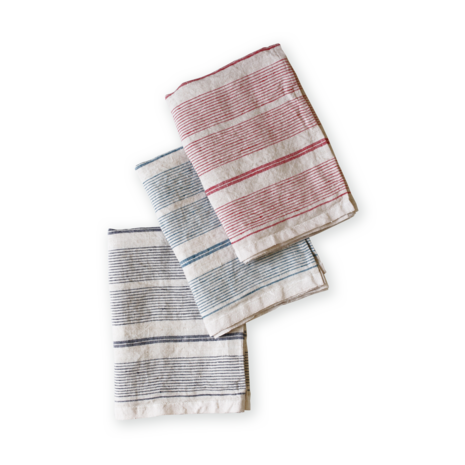 Ariane red, linen kitchen towel
